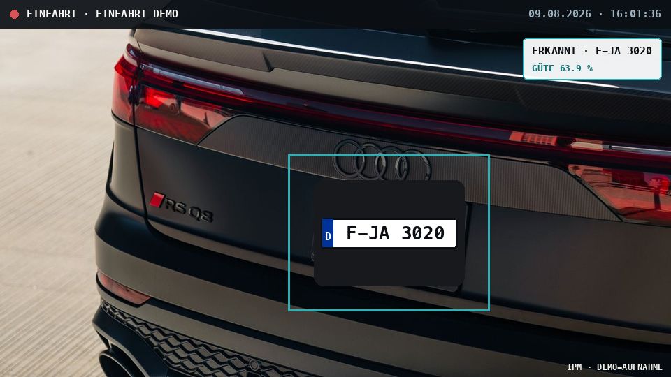 Einfahrt-Foto, Kennzeichen FJA3020